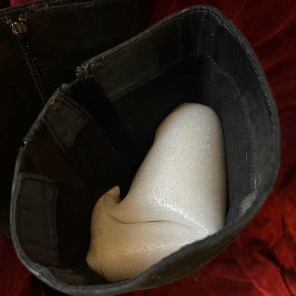 Steve Madden Albany Black upper leather boots silver buckle sz 9 - Picture 5 of 8